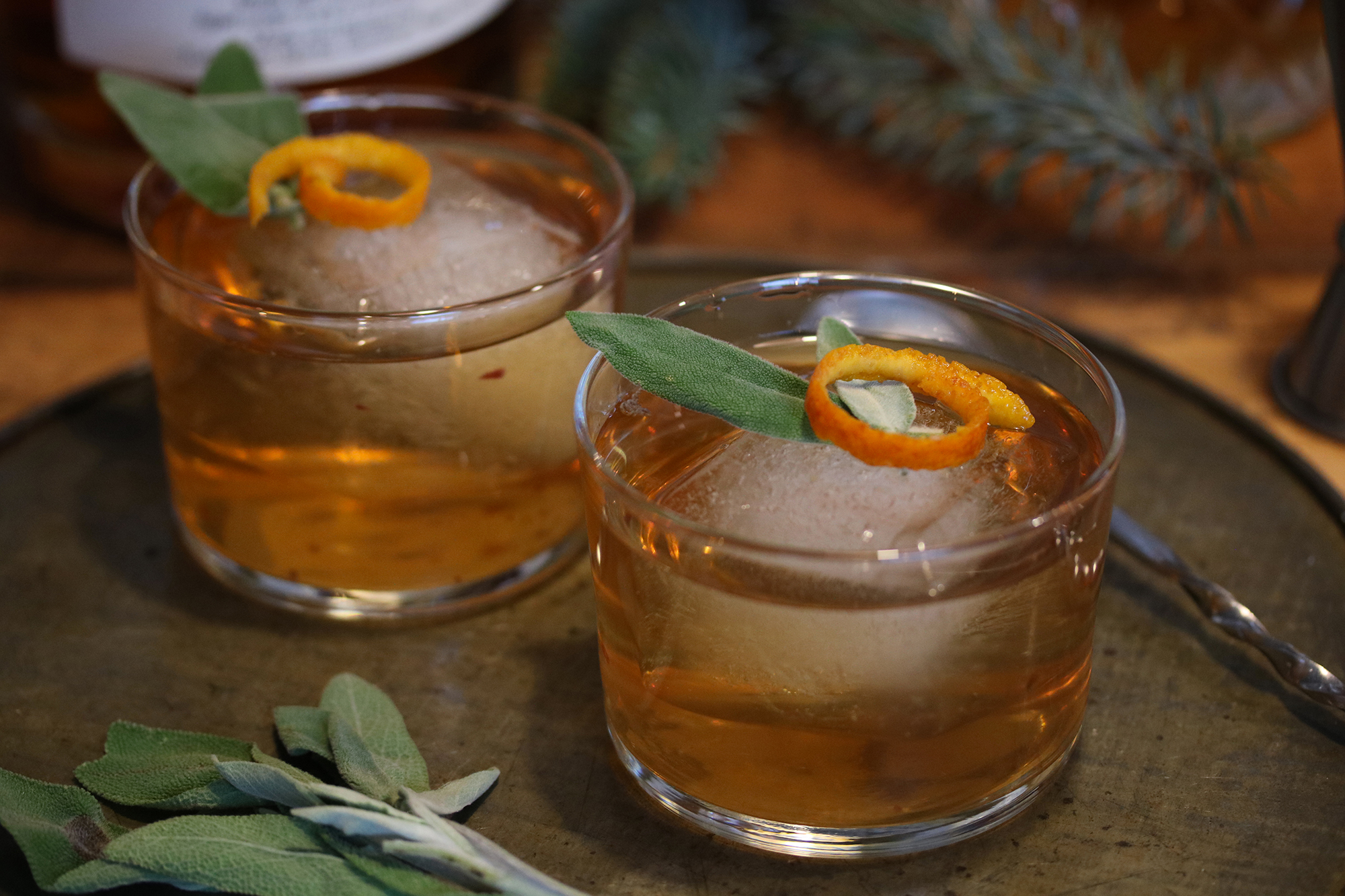 Honey Sage Bourbon Cocktail-image