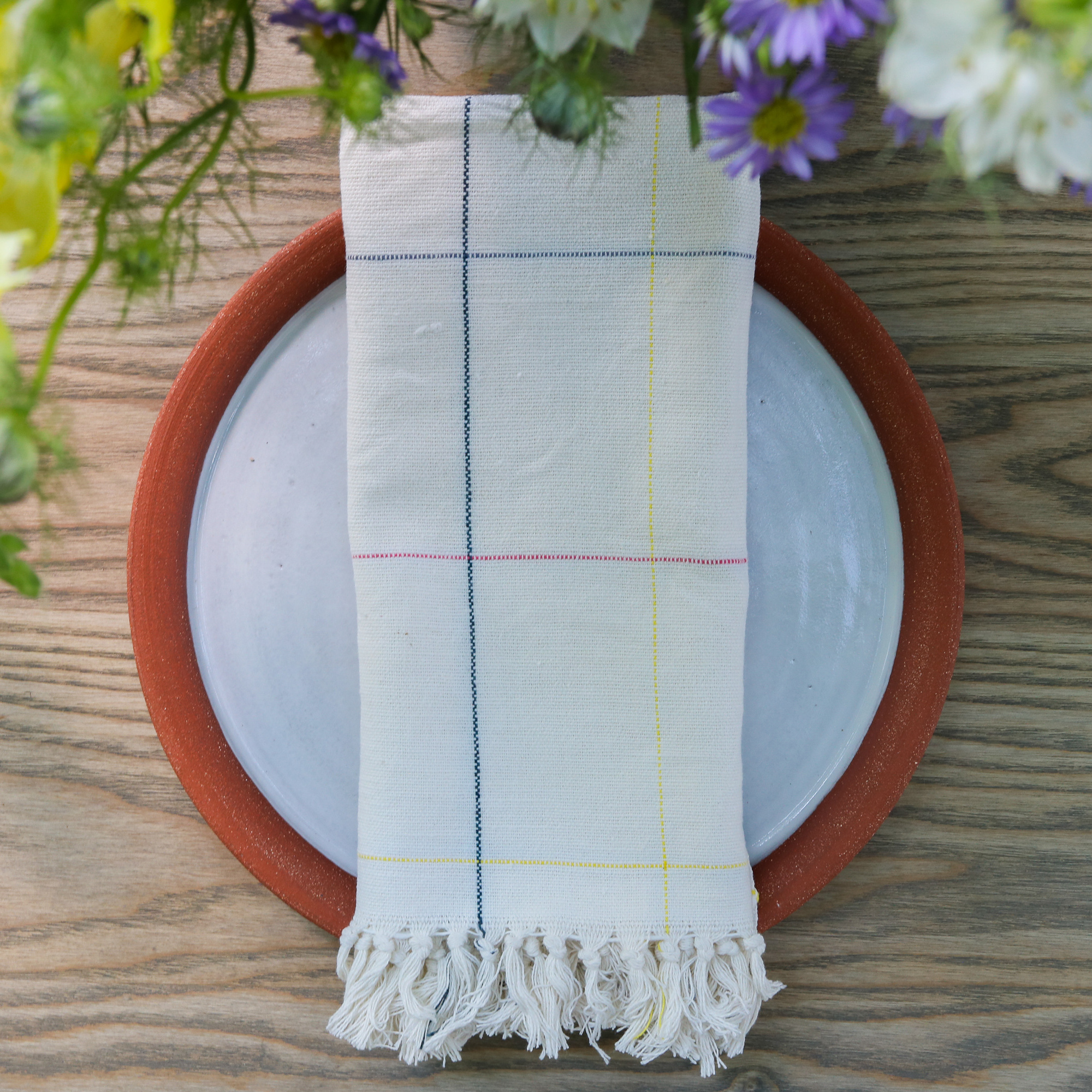 Plaid Organic Cotton Napkins - Set of 4 • The Farmhouse Project