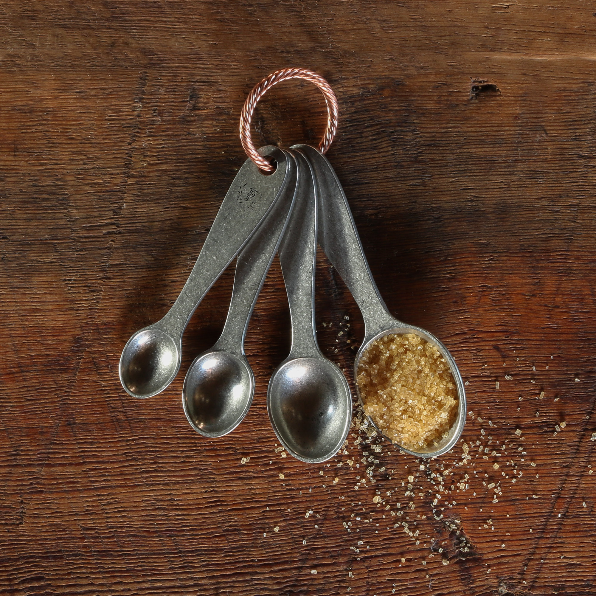 Mini Measuring Spoon Set - Pewter